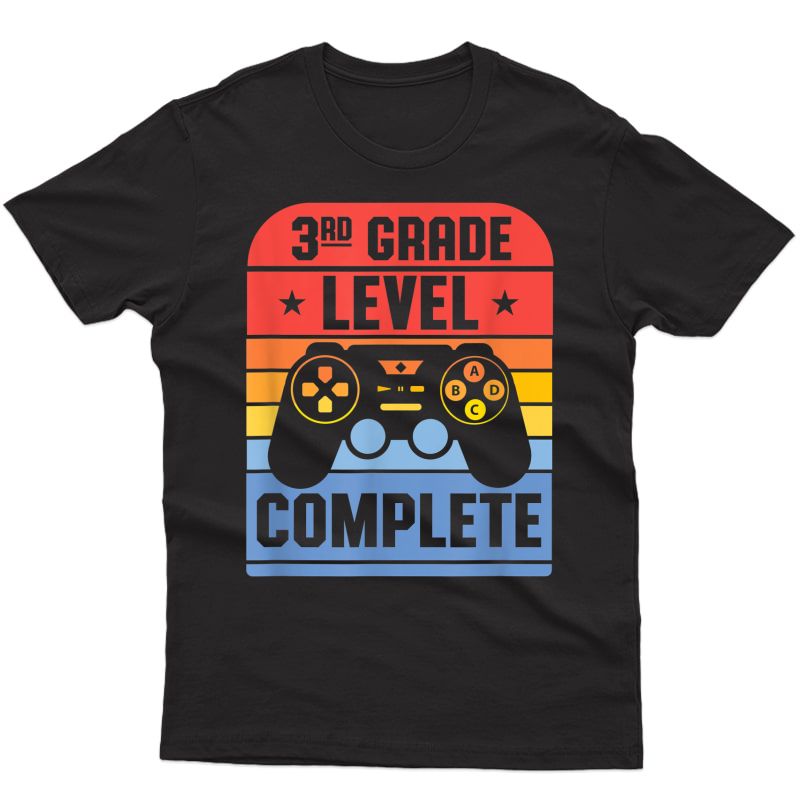 3rd Grade Level Complete Graduation Student Video Gamer Gift T-shirt