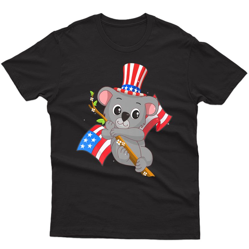 4th Of July Independence Day Patriotic Koala Bear Premium T-shirt