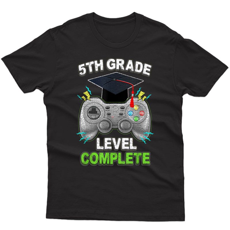 5th Grade Class Of 2021 Gamer Level Complete Graduation T-shirt