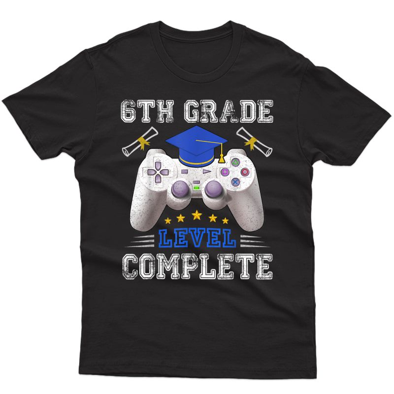 6th Grade Level Complete Gamer Class Of 2021 Graduation Gift T-shirt