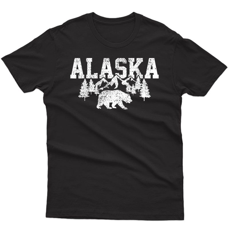Alaska T-shirt Bear Tshirt Cold Winter Snow Mountains Tee