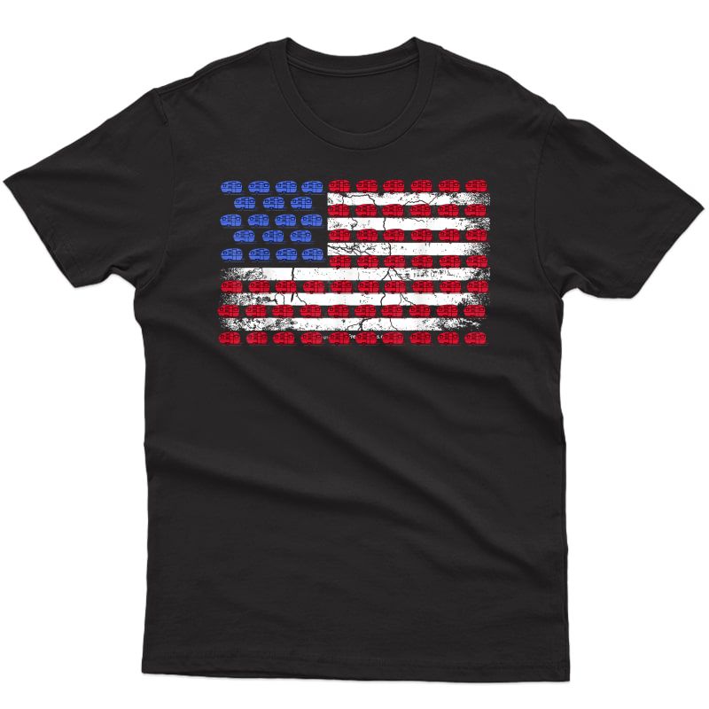American Flag Rv Camper Patriotic Camping 4th Of July T-shirt