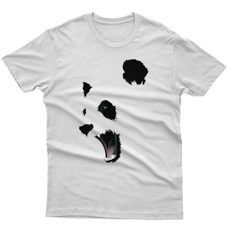 Angry Halloween Panda Bear Face T-shirt Costume S Gift