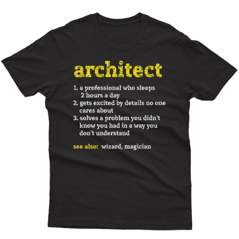 Architect Definition Student Gift For Architects Premium T-shirt