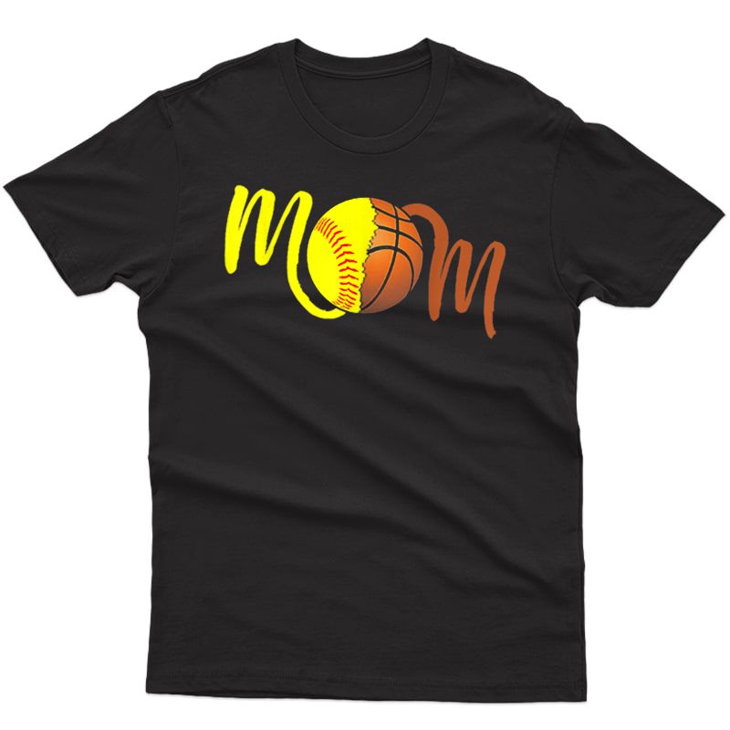 Baseball Basketball Mom Tshirt Mothers Day For 