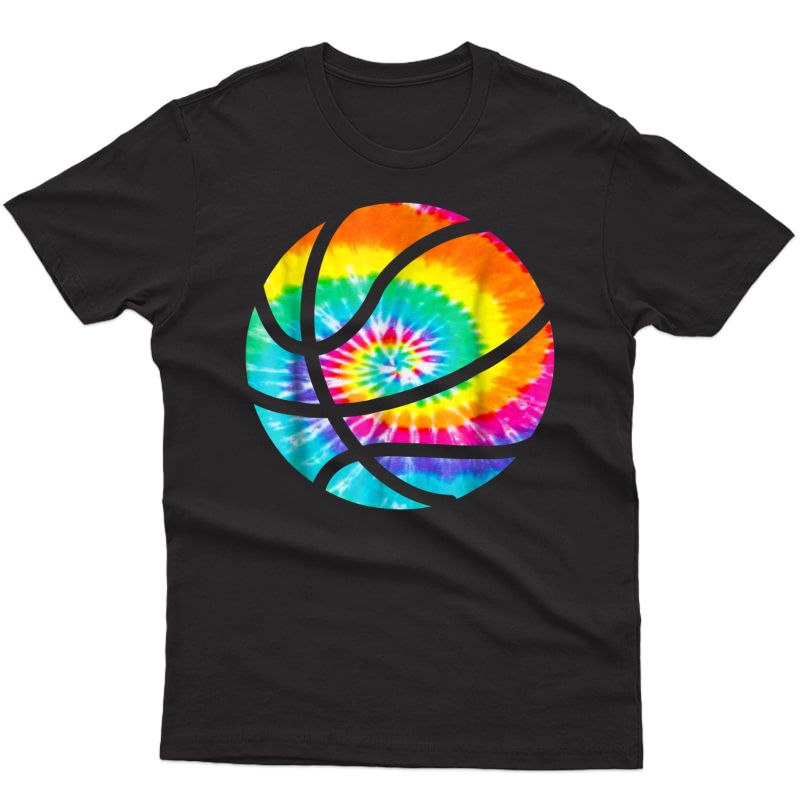 Basketball Tie Dye Shirt - Rainbow Trippy Hippie T