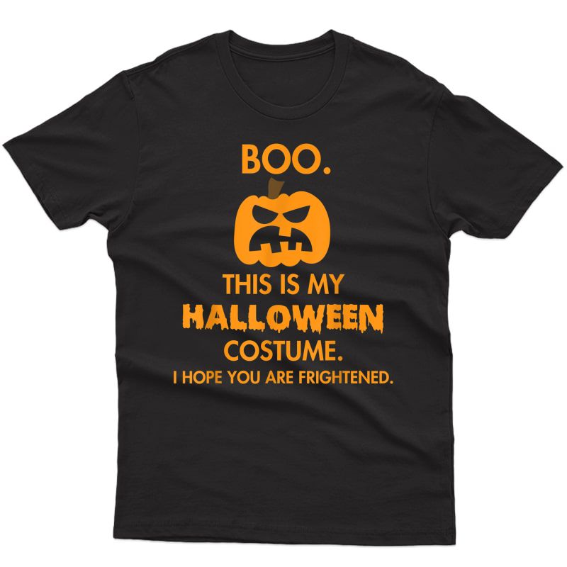 Boo Pumpkin Sarcastic Funny Halloween Costume T-shirt