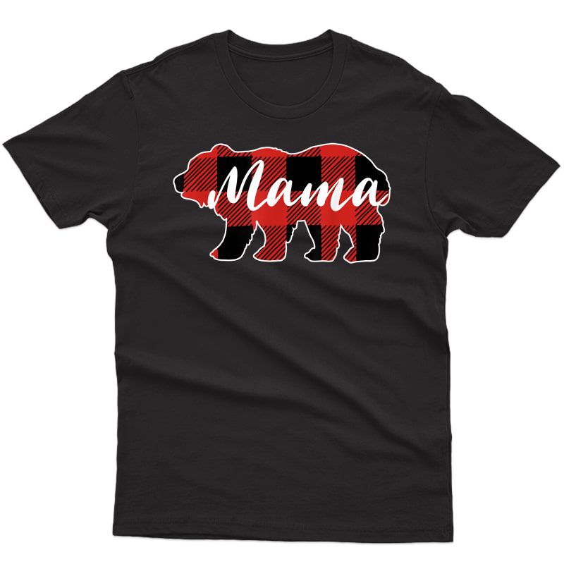 Buffalo Plaid Mama Bear T-shirt Mothers Day Gifts