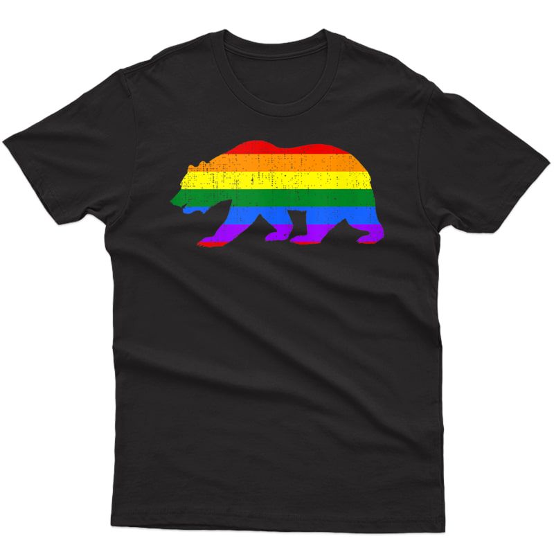 California Bear Rainbow Shirts Tank Top