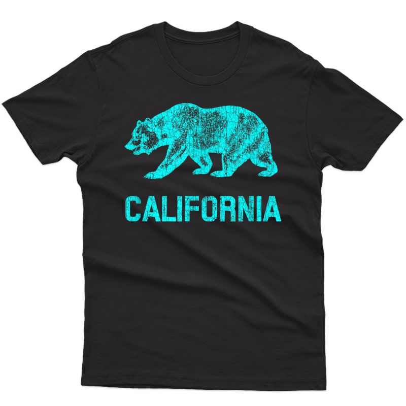 California Republic Tshirt Colorful Bear Souvenir T Shirt