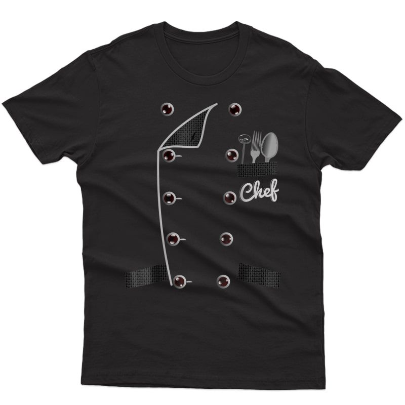 Chef Tshirt Uniform Jacket Faux Funny Cook Shirt For Cooking