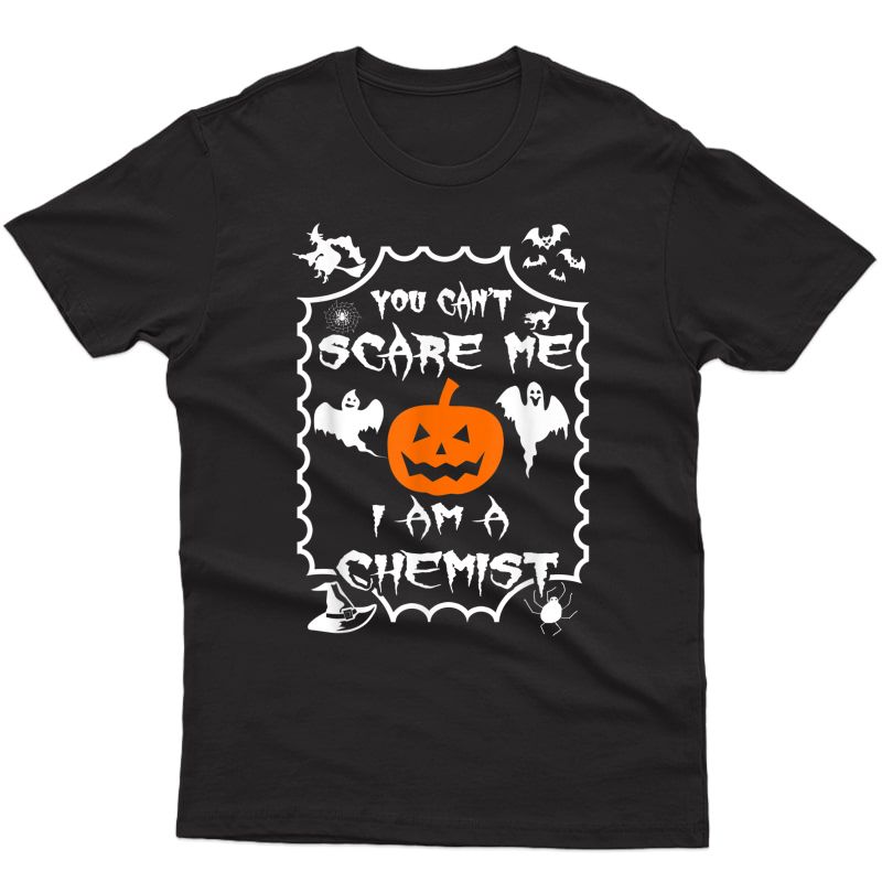 Chemist Halloween Costume You Cant Scare Me Im A Chemist T-shirt