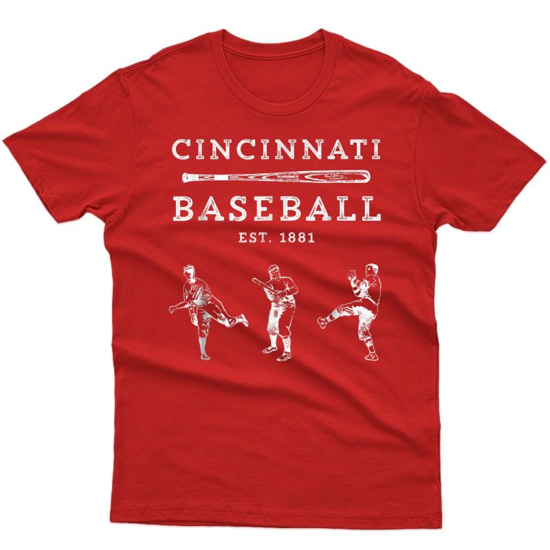 Classic Cincinnati Baseball Fan Retro T-shirt