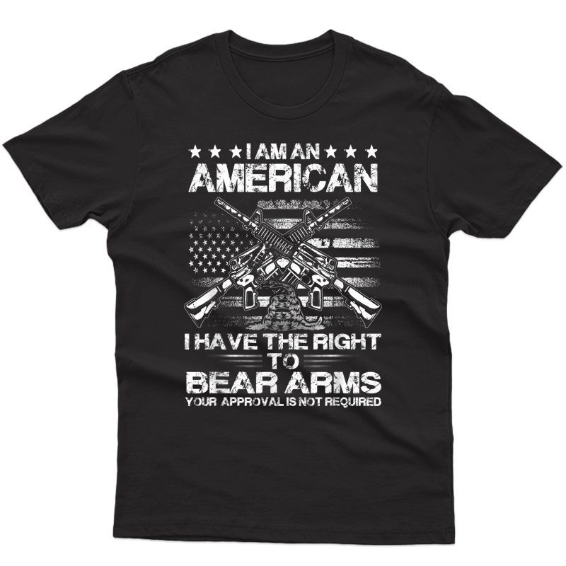 Cool American Flag Right To Bear Arms Gift T-shirt
