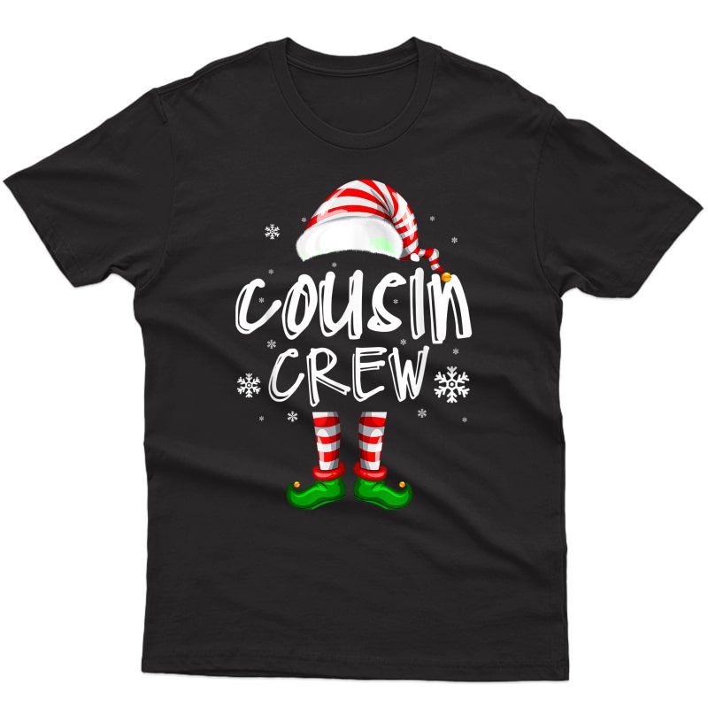 Cousin Crew T-shirt Gift Elf Matching Family Christmas Ugly