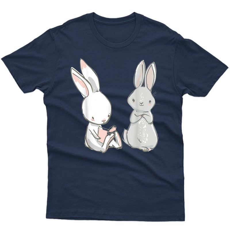 Cute Bunny Rabbit Best Friends | Book Lover T-shirt & Gift