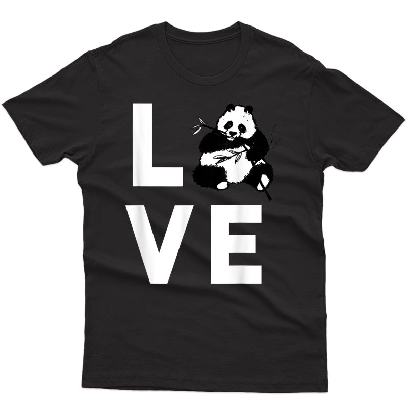 Cute I Love Pandas T-shirt | Funny Panda Bear Lover Gift