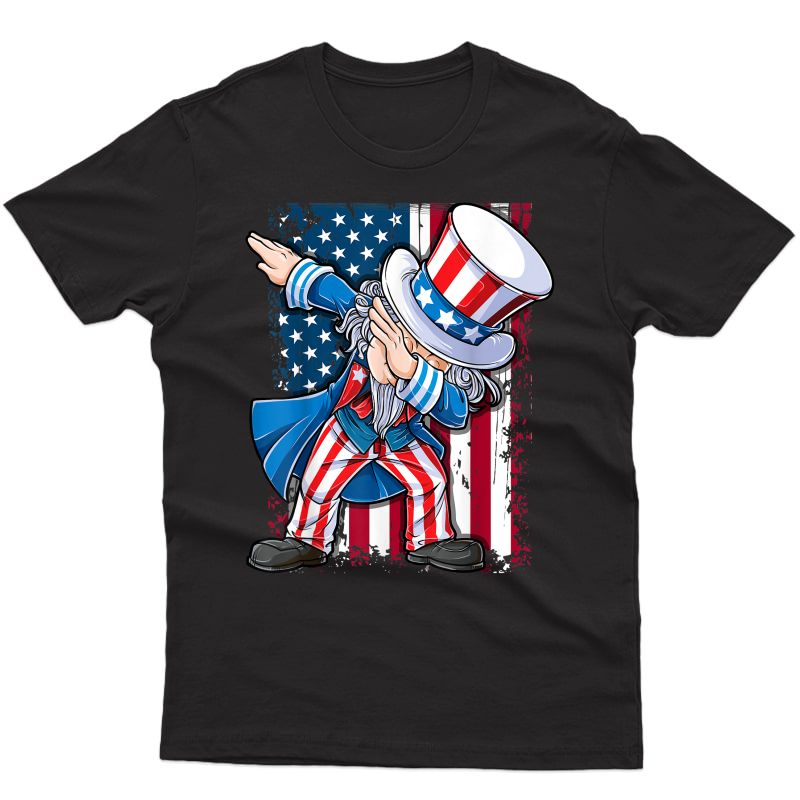 Dabbing Uncle Sam T Shirt 4th Of July Gifts T-shirt