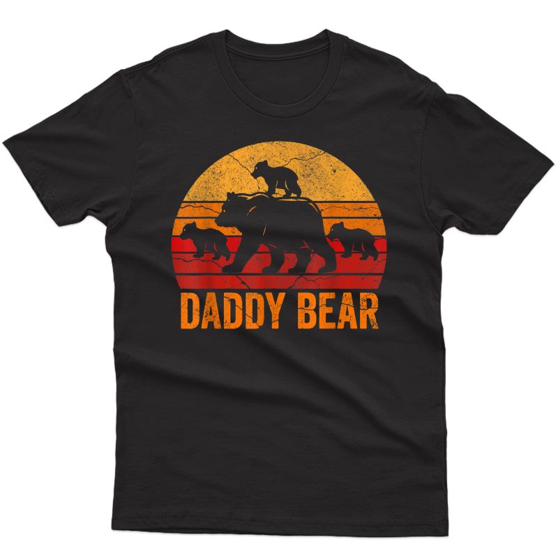 Daddy Bear 3 Tshirt Daddy Bear 3 Cubs Shirt Dad 3 T-shirt