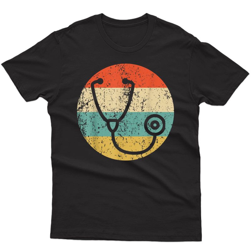 Doctor Nurse Vintage Retro Stethoscope T-shirt
