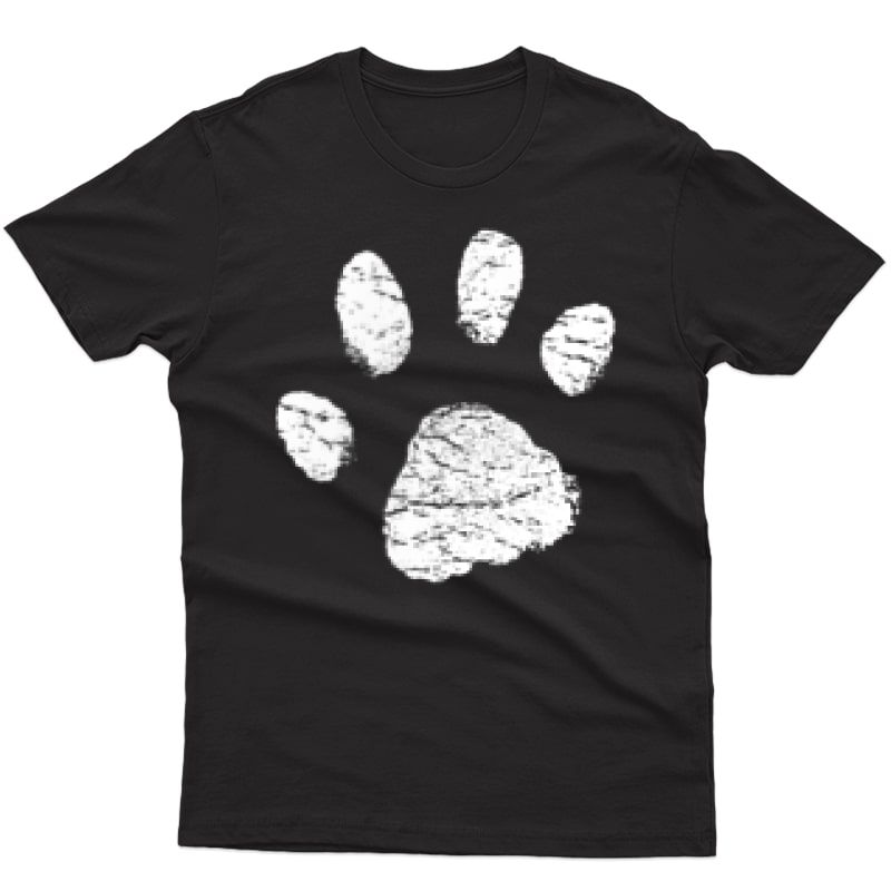 Dog Mom T Shirt | Left Chest Paw Print Dog Lover T-shirt