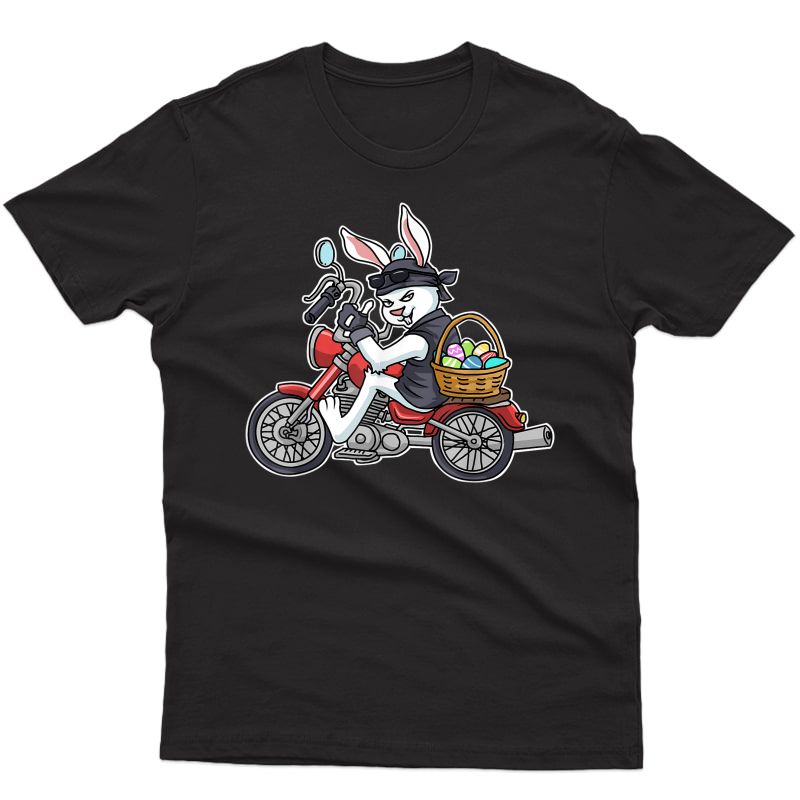 Easter Bunny Motorcycle Tshirt Biker Gifts Braap T-shirt