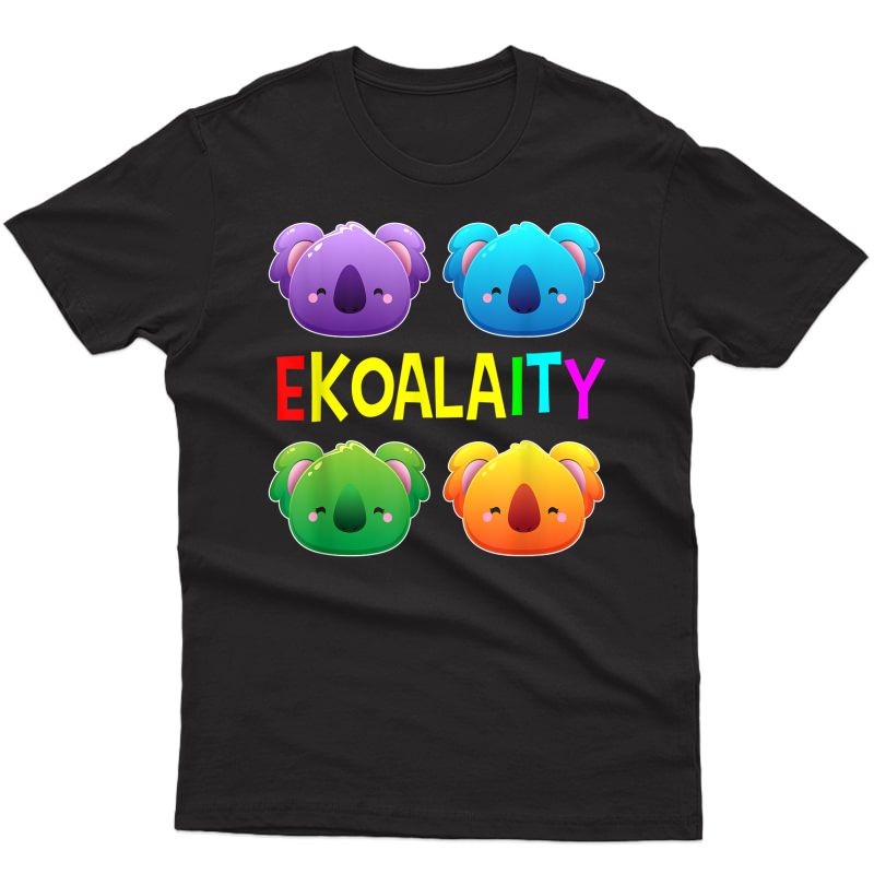 Ekoalaity Cute Koala Gay Pride Month Gifts Rainbow Flag T-shirt