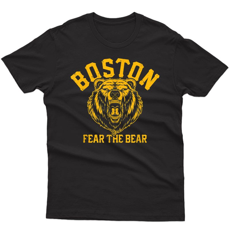 R The Bear Hockey Beware Of Boston Sports Fan Bruin Gift T-shirt