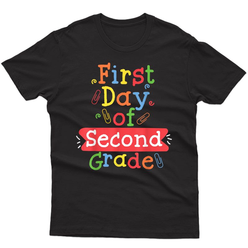 First Day Of School Second Grade Tea T-shirt