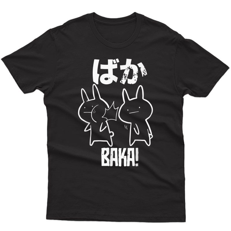 Funny Anime Baka Rabbit Slap Shirt Baka Japanese T-shirt
