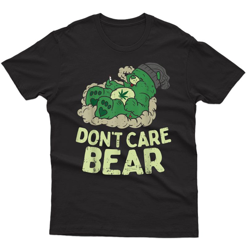 Funny Bear Smoking Weed Cannabis Marijuana 4:20 Stoner Gift T-shirt
