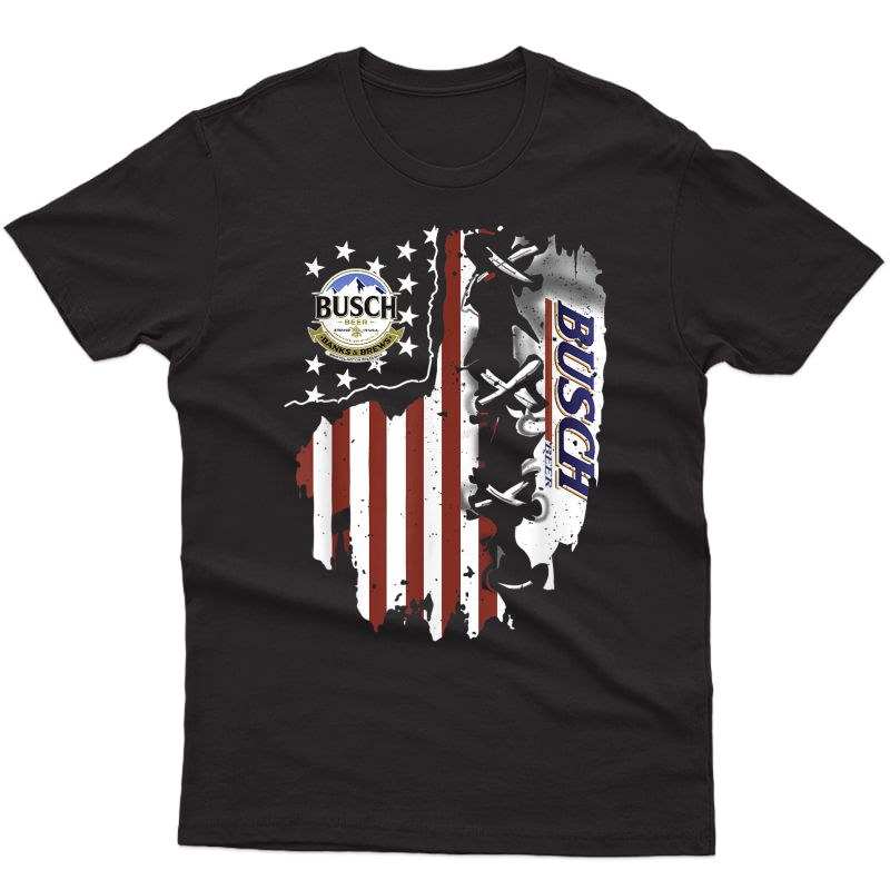 Funny Beer American Flag 4th Of July T-shirt