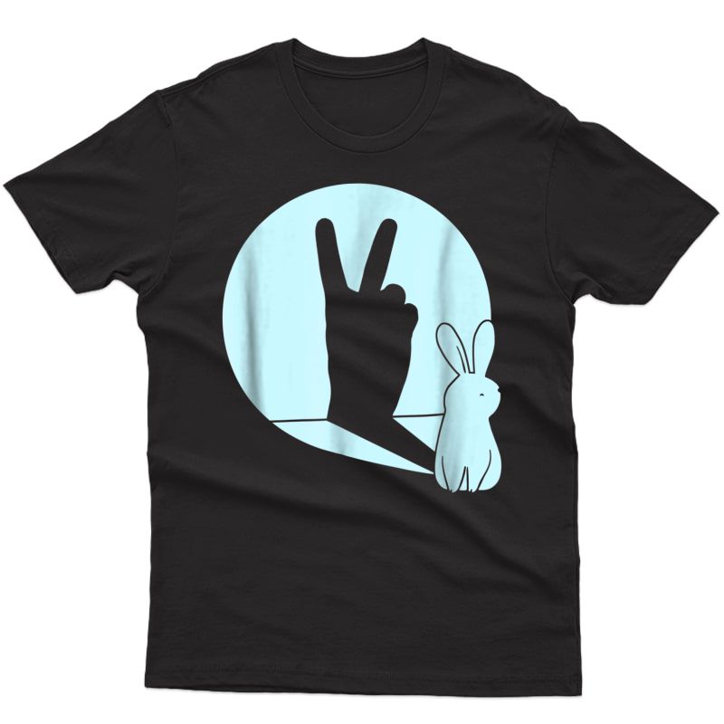 Funny Bunny Hand Shadow Puppet T-shirt Rabbit Humor Tees