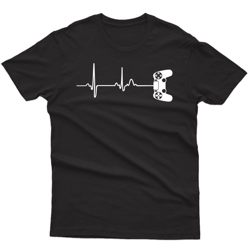 Gamer Heartbeat T-shirt For Video Game Players T-shirt