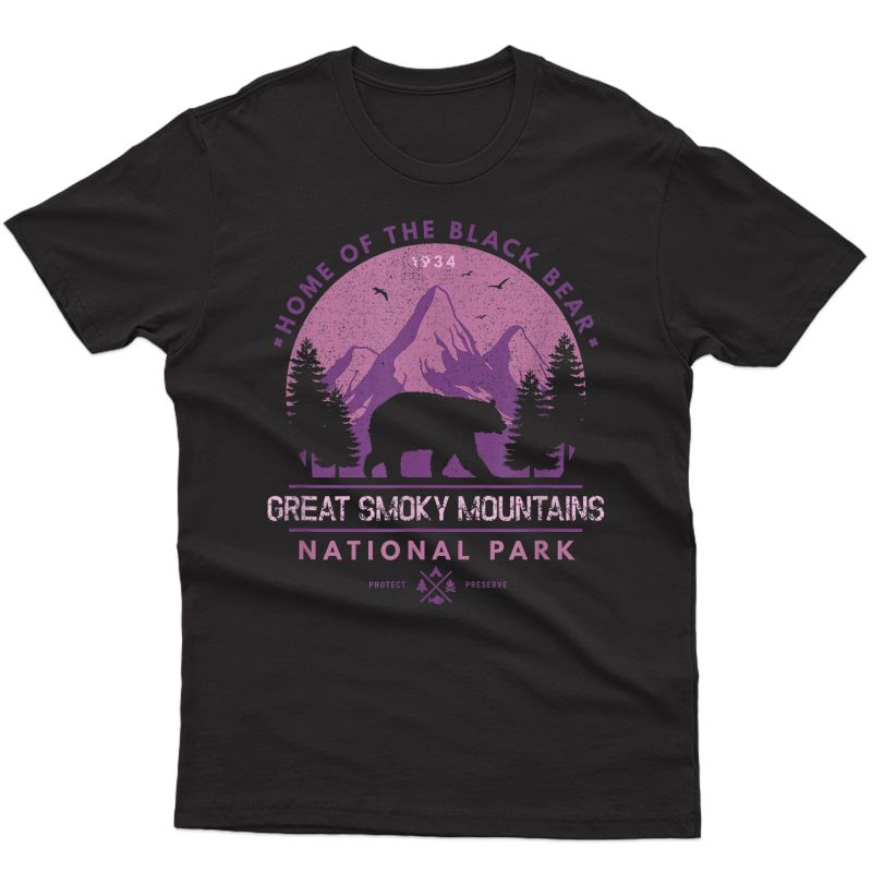 Great Smoky Mountains National Park Home Of Black Bear Shirt