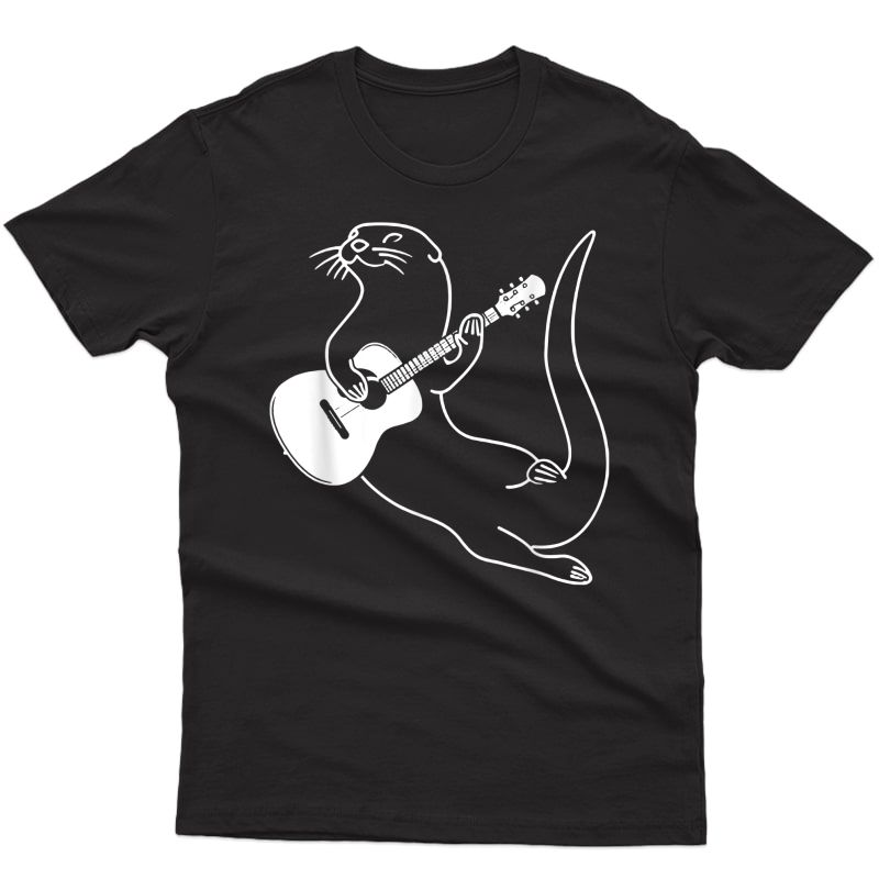 Guitar Playing Otter Music Cool T Shirt