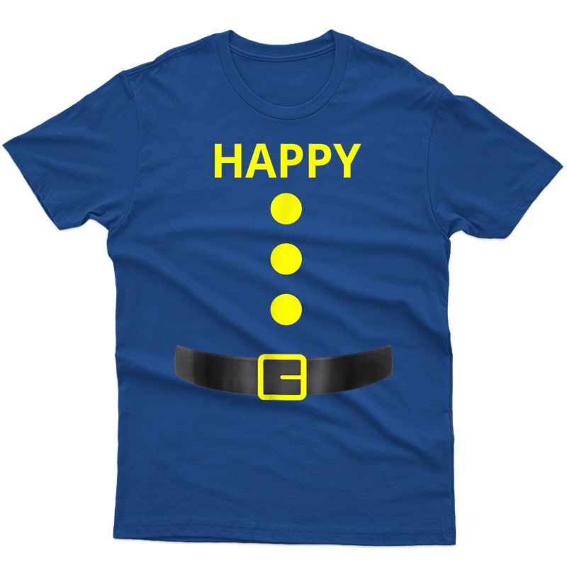 Happy Dwarf Halloween Costume Blue Shirt T-shirt