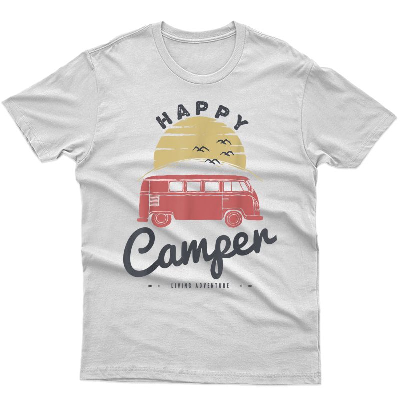 Happy Trailer Camper T-shirt, Retro Camping Shirt