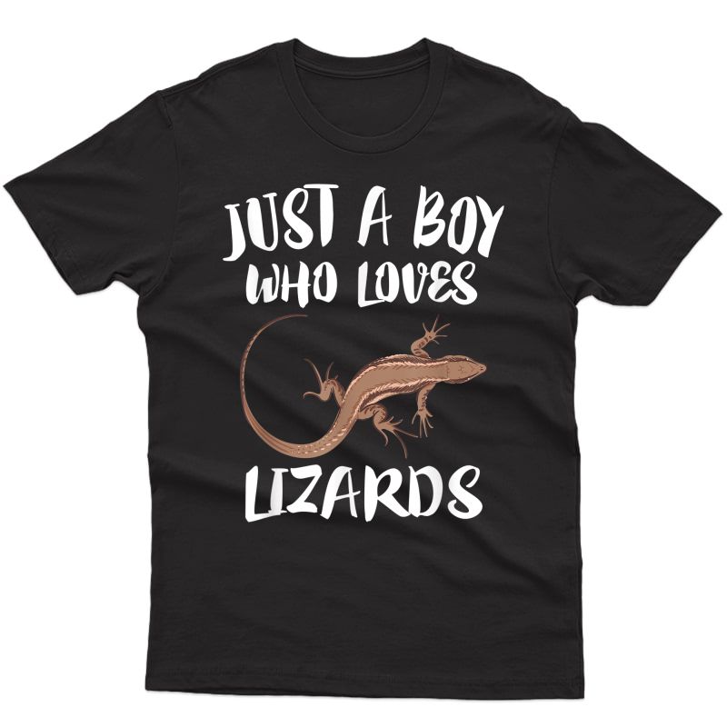 Just A Boy Who Loves Lizards T-shirt Reptile Lizard Gift