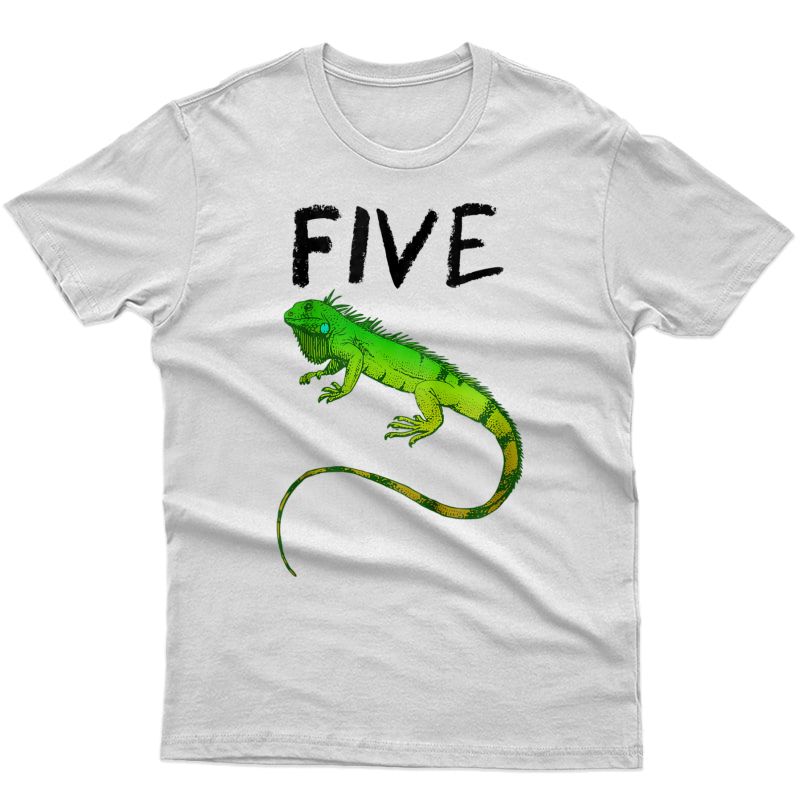  5 Year Old Lizard Reptile Birthday Party 5th Birthday Shirt
