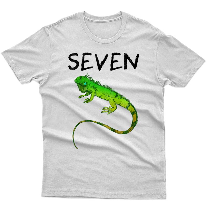  7 Year Old Lizard Reptile Birthday Party 7th Birthday Shirt