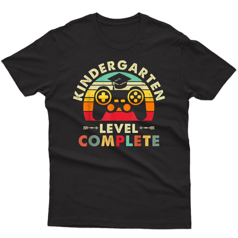 Kindergarten Graduation Shirt Level Complete Video Gamer Gif T-shirt