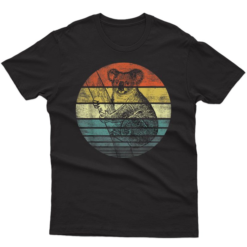 Koala Bear Gifts Retro Sunset Animal Lover Koala Silhouette T-shirt