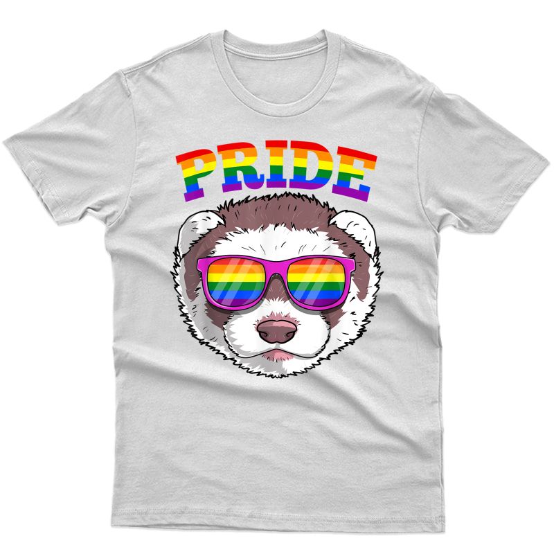 Lgbt Ferret Gay Pride Rainbow Lgbtq Cute Gift Cute T-shirt