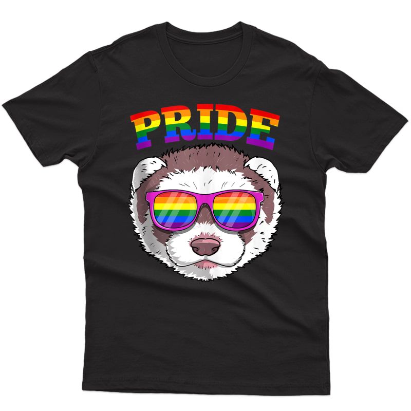 Lgbt Ferret Gay Pride Rainbow Lgbtq Cute Gift Tank Top Shirts