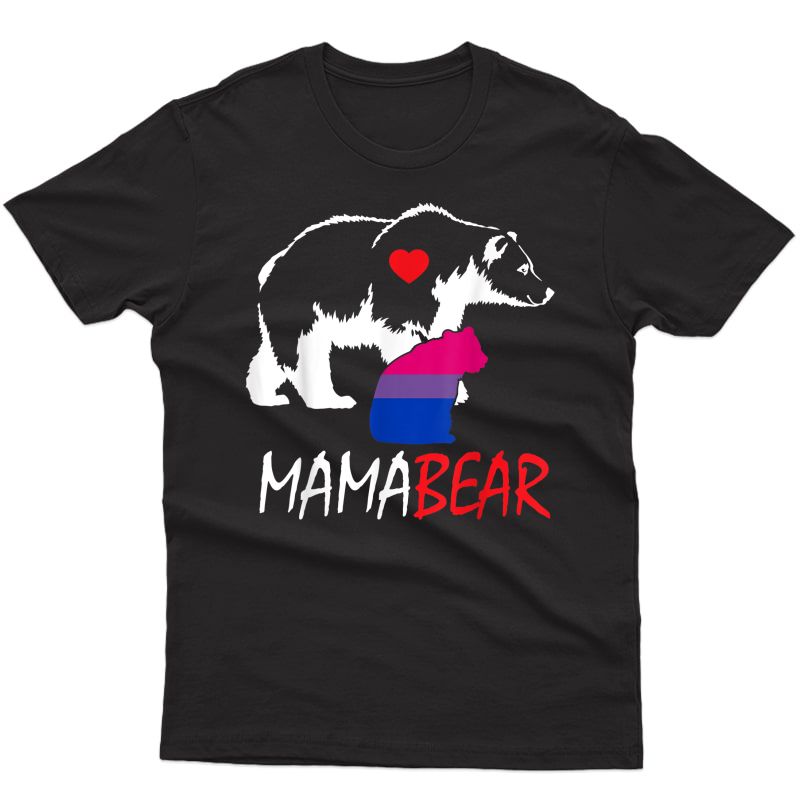 Lgbt Mama Bear Shirts Mom Mother Gifts Bisexual Pride Shirt