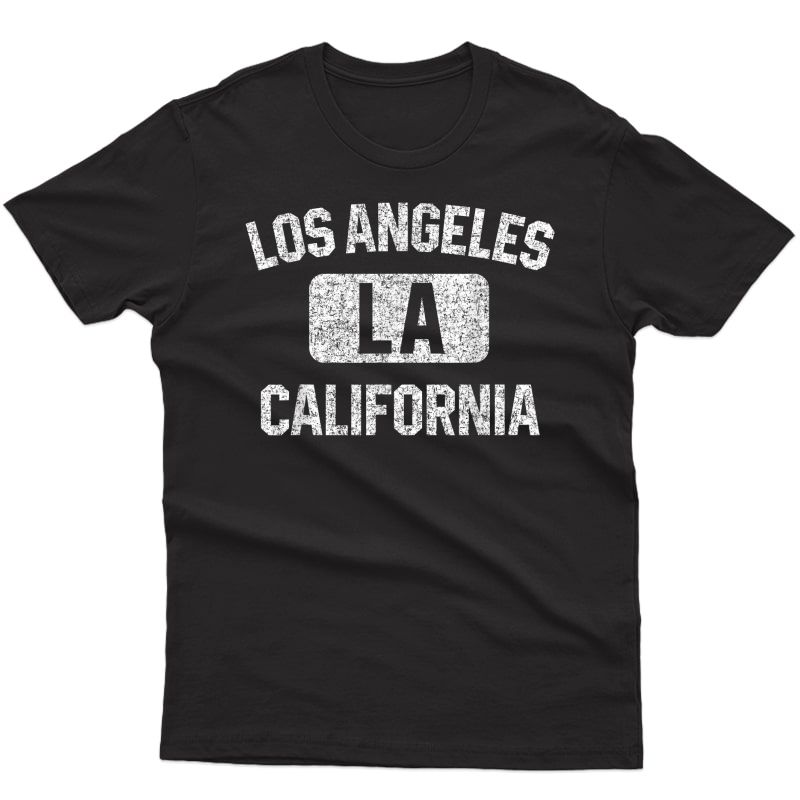 Los Angeles La T Shirt - Gym Style Distressed Print
