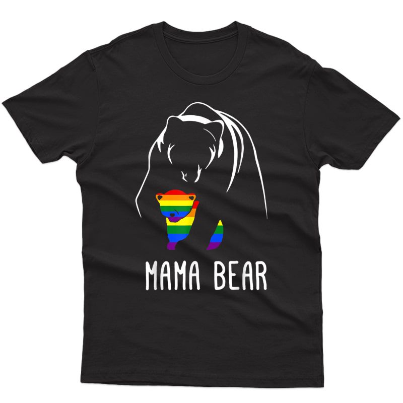 Mama Bear Lesbian T Shirt - Funny Lesbian Tee For Gay Pride