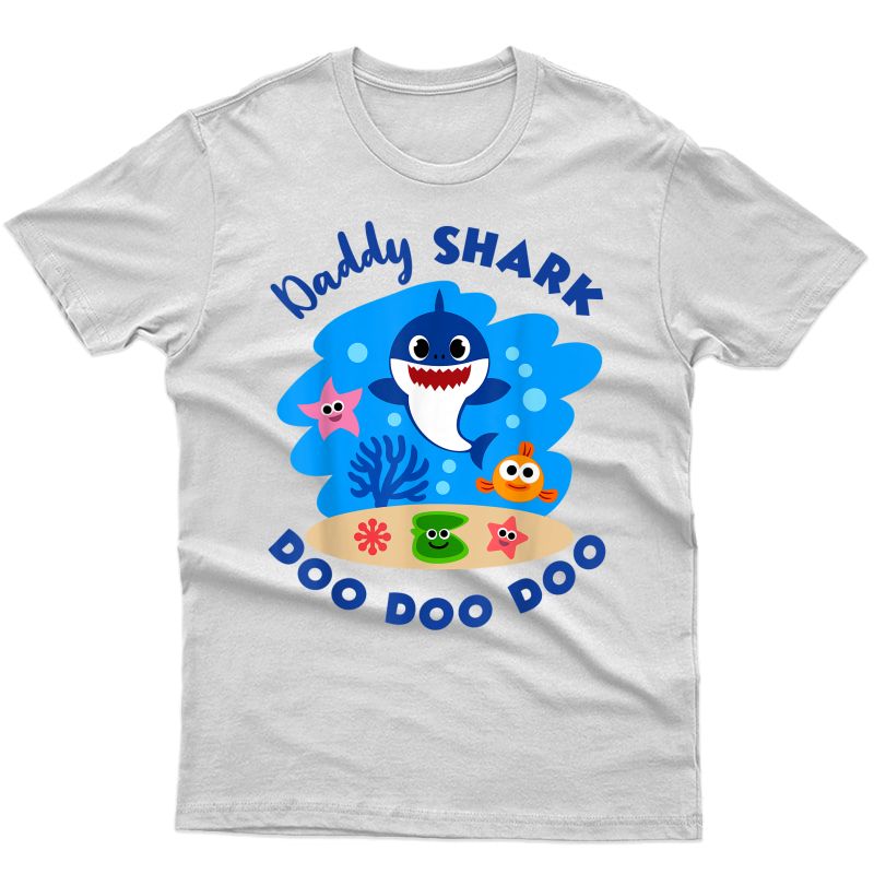 S Daddy Shark Gift Cute Baby Shark Design Family Set For T-shirt