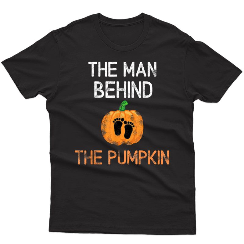 S Expecting The Man Behind The Pumpkin Halloween New Dad T-shirt